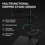 TIMEMORE Black Mirror Duo, Digital Coffee Scale with Dual Weight Display, Detachable Stand with Dripper Ring, 2kg/0.1g, Multifunctional Coffee Scale with Auto-Timer, Black