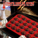 Anaeat Silicone Muffin Pan set- Mini 24 Cups Cupcake Tray, Non-Stick Silicone Baking Molds for Making Muffin Cakes, Cupcake, Chocolate, Bread,Tart and Desserts, Just Pop Out (2 Pack)