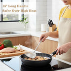 2 Pack 18/10 Stainless Steel Spatula Set 15” L Metal Spatulas for Kitchen Use, Silver Slotted Turner Solid Turner Kitchen Cooking Utensils Set, Heat Resistant Dishwasher Safe Easy to Clean