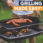 Linda's Essentials BBQ Grill Mats for Outdoor Grill Mat (5 Pack) 12.6" x 15.75" - Reusable Heat-Resistant Grilling Mats for Outdoor Grill, Non Stick Grill Matt, Easy Clean BBQ Mats for Outdoor Grills