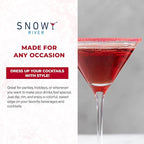 Snowy River Red, Cocktail & Margarita Sugar Rimmer - Vibrant Color Glass Rimming Sugar with Medium Crystal Texture - 16oz