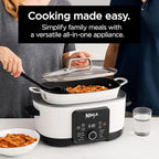 Ninja Foodi PossibleCooker PRO 14-in-1 8.5 Qt Multi-Cooker – Replaces 14 Tools, Nonstick Pot, Glass Lid & Integrated Spoon (White)