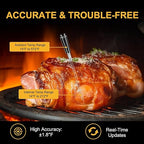 EIHO Wireless Bluetooth Meat Thermometer with 2 Ultra-Thin Probes, Smart Digital Food Thermometer 600FT Remote Range, Standalone Smart Base for Grill Smoker Roast Oven, Cooking Gifts