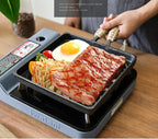 LI-GELISI Cast Iron Grill Pan, Square,Pre-seasoned Profession Steak Skillet,8.6 Inch