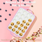 Silicone Mini Muffin Pan With Metal Reinforced Frame - 24 Cups Durable Silicone Cupcake Pan for Muffin, Cupcakes, BPA Free and Dishwasher Safe - 2 Piece Pink