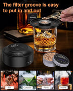 Electric Whiskey Smoker Kit, Old Fashioned Smoker Kit with 6 Wood Chips, Built-in Lighter & Ambient Light, Gifts for Men Dad Husband Whiskey Lovers (Birthday/Christmas)