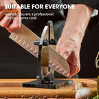 VN3 Professional Knife Sharpener | 3-Action Streamlined Sailboat Design for Effortless Knife Sharpening - The Ultimate Tool for Precision 11 to 21 Degree Angles (Obsidian Color)