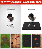75 x 40 inch Under Grill Mats for Outdoor Grill, Double-Sided Fireproof Deck and Patio Protector Mat, BBQ Mat for Under BBQ, Waterproof Oil-Proof Grill Floor Pads Fire Pit Mat Fireplace Mat