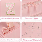 Initial Insulated Lunch Bag for Girls Kids, Back to School Gift, Reusable Leak-proof Lunch Box with Adjustable Strap for School Daycare Travel Picnic (Pink,Z)