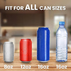 Can Crusher with Auto-Drop Recycling System | Built-In Bottle Opener | 8-16oz Capacity | Includes Kitchen Storage Bag | Heavy Duty Metal Design, Space-Saving & Hands-Free Operation- Halloween gifts