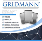 GRIDMANN 13" x 18" Commercial Grade Perforated Aluminum Baking Sheet Pan, Half Size Baking Tray - 12 Pans