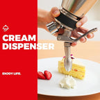 OSJCOOK Whipped CreamDispenser Stainless Steel & Aluminum (Single layer, 500ml)