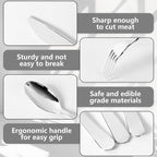 150 PCS Silver Plastic Silverware - Silver Plastic Flatware Disposable - Heavy Duty Disposable Utensils Sets Includes 50 Forks, 50 Spoons, 50 Knives for Party & Wedding