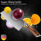 Cleaver Knife Ultra Sharp Meat Cleaver 7 inch Butcher Knife. High Carbon German Stainless Steel Chef Knives for Kitchen and Restaurant