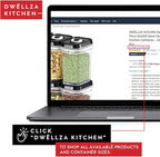 DWËLLZA KITCHEN Pasta Storage Containers for Pantry Airtight - 2 Pc Spaghetti Container Storage - Ideal for Spaghetti & Noodles, Kitchen Pantry Organization and Storage - Keeps Food Fresh & Dry