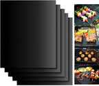 Grill Mats for Outdoor BBQ - Set of 3 Heavy Duty Non-Stick Mats, Easy to Clean, Charcoal, Gas, Electric, RV, Camping