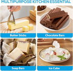 2PCS Silicone Butter Mold with Lid & Spatula, Non-Stick Butter Maker Tray and Container for Homemade Butter Storage, Baking, Freezing