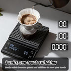 Coffee Scale with Timer, 5kg/0.1g Precision Pour Over Drip Espresso Scale for French Press, Digital Kitchen Scale with Auto Tare, Lit LCD Display and Silicone Cover, Batteries Included