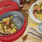 Beautiful 10-in-1 6Qt Electric Multi-Cooker with 7 Presets, Oven-Safe Pot & Lid, Sauté, Steam, Slow Cook, Slow Cooker, Simmer, Rice & More – Touch Display, Dishwasher Safe, Serves Up to 7 (Tomato Red)