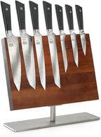 Mercer Culinary Premium Grade Super Steel 8-Piece Knife Set with Magnetic Stand, G10 Handles