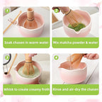 2-Pack Handcrafted Matcha Whisk, Bamboo Whisk for Matcha Tea, Natural Bamboo Chasen, 100-Prong Chasen, Macha Whisks Brush Match Accessories Wisk Mixer Whisker for Making Ceremonial Macha Tea