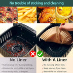 parchment paper for air fryer, 7.9inch round air fryer liners disposable,125PCS Non-stick parchment paper sheets for 5-8QT airfryer liners, Baking, Roasting Microwave