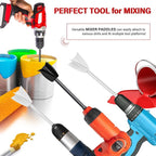 4 Pcs Resin Mixer Paddles for Resin Drill, Epoxy Mixer Attachment for Drill, Paint Mixer/Paint Stirrer for Mixing Resin, Epoxy, Silicone Molds