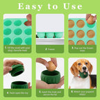 9Cavities Silicone Dog Treat Mold for Woof Pupsicle & Power Chewer Pupsicle, Frozen Dog Treat Molds for Making Refill Treats, Reusable Treat Tray for The Pupsicle Toy 10-25lbs (Small)
