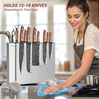 Magnetic Knife Holder, Magnetic Knife Block without Knives, Strong Double Sided Magnet Knife Storage Strip for Kitchen Counter