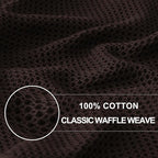 Homaxy 100% Cotton Waffle Weave Kitchen Dish Towels, Ultra Soft Absorbent Quick Drying Cleaning Towel, 13 x 28 Inches, 4-Pack, Dark Brown