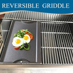 CA124B (1-Pack) 17.48x12.48 inches Cast Iron Griddle for Broil King Baron 320, 340, 420, 440, 490, Huntington 2122-64 2122-67 6020-54 6020-57 6020-64 6020-67 6023-89, Sterling 5020-54
