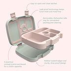 Bentgo Kids Prints Leak-Proof, 5-Compartment Bento-Style Kids Lunch Box - Ideal Portion Sizes for Ages 3-7, Durable, Drop-Proof, Dishwasher Safe, & PFAS & BPA-Free Materials (Nature Adventure)
