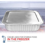 8x8 Foil Pans with Lids (10 Pack) 8 Inch Square Aluminum Pans with Covers - Foil Pans and Foil Lids - Disposable Food Containers Great for Baking Cake, Cooking, Heating, Storing, Prepping Food
