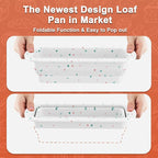Collapsible Silicone Loaf Pan with Metal Reinforced Frame,Bread Pans for Homemade Bread, Non-Stick Baking Pans, Silicone Baking Mold,Loaf Pans for Baking Bread 9 x 5