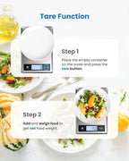 RENPHO Digital Food Scale with Nutritional Calculator, Smart Food Kitchen Scale, Food Weight Scale Grams and Ounces for Weight Loss, Calorie, Macro and Cooking, Stainless Steel