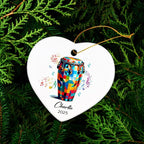 Conga Player Ceramic Ornaments Christmas, Custom Instrumentalist Ornament with Name & Year, Conga Musical Ceramic Ornament Gifts for Instrument Lovers, Personalized Musician Xmas Keepsake Tree 2025