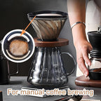 2Pcs Reusable Coffee Filter Basket, No.4 Cone Coffee Maker Filters, for Ninja and Cuisinart Coffee Maker Machines Brewers Filter Replacement