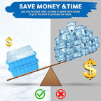 Haldane 2PC Extra Large Ice Block Molds, 6LB Giant Ice Cube Molds for Plunge Lab, Ice Container for Freezer, Thickened and Reinforced Silicone Ice Tray, Cold Plunge Tub Accessories, Blue