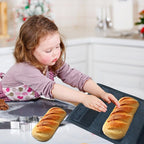 Mesh Silicone Bread Forms Square Shape Bread Molds Non Stick Bakery Tray Silicone Coated Fiber Glass Loaf Crusty Bread Bakeware For Small Toaster Oven