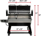 recteq DualFire 1200 Wood Pellet Smoker Grill, Wi-Fi Electric Pellet Grills, Dual Chambers for Hot and Fast + Low and Slow Cooking