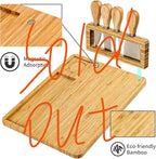 Cutting Boards for Kitchen Non Slip Wood Juice Groove Chopping Board Kitchen Essential House Warming Hostess Host Gift Serving Tray for Christmas Wedding Birthday Anniversary Morandi Orange