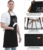 REHAVE Funny Gifts for Men Apron - Dad Gifts - Husband Gift from Wife - Father's Day, Birthday Naughty Gift for Men, Male Friends, Boyfriend, Guy, Chef, Him, Coworker - BBQ Cooking Grilling Aprons