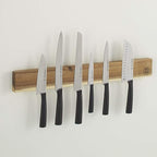 Schmidt Brothers - Acacia 24" Knife Magnetic Strip Wall Bar, Universal Magnetic Knife Holder for Wall and Cutlery Storage Up to 12-16 Knives