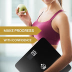 INEVIFIT Bathroom Scale, Highly Accurate Digital Bathroom Body Scale, Measures Weight up to 400 lbs. Includes Batteries