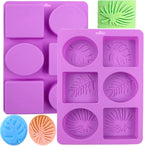 2Pcs Silicone Soap Molds, Leaf Soap Molds for Soap Making Silicone Molds for Soap Bath Bombs Shower Steamer Lotion Bars DIY Epoxy Resin
