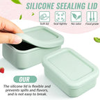 6 Packs 1 Cup Silicone Soup Freezer Molds with Lid Silicone Soup Freezer Trays Rectangle Reusable Food Preserving Tray Freezing Sauces Stews(Pink, Sage Green)