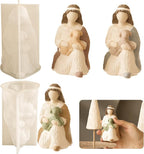 Nativity Scene Molds - Jesus, Maria, Angel & Nativity Designs - Resin Casting & Silicone Molds for Candle Making & Home Decor Wave Candle Mold