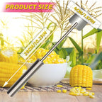Cozy Home Corn Peeler, Corn Kernel Removers, Long Handle Stainless Steel Corn Stripping Tool Thresher Scraper for Home Kitchens, Restaurant Chefs (2PCS-A)