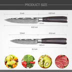 Paring Knife Set, 3.5'' Fruit Knife and 5'' Utility Knife, Sharp High Carbon Stainless Steel Small Kitchen Knives, Forged Peeling and Vegetable Cutting Knives with Gift Box