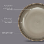 Gibson Elite Beckett 4-Piece Multi-Color 9 Inch Dinner Plate Bowl Set – Reactive Glaze Stoneware – Shallow Serving Pasta Bowls (Blate) – Wide-Rim Round Design – Microwave & Dishwasher Safe